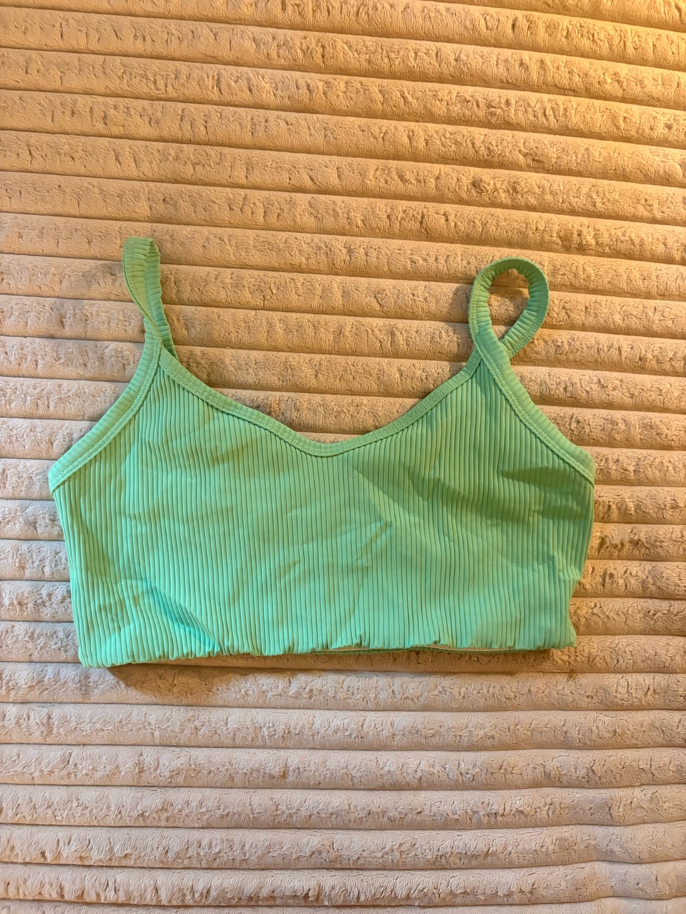 Year of Ours Green Ribbed Bralette
